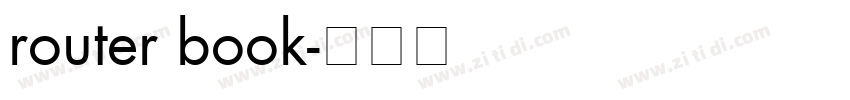 router book字体转换